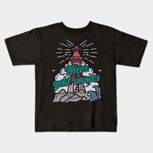 Meer geht immer Leuchtturm mit Möwen Kids T-Shirt